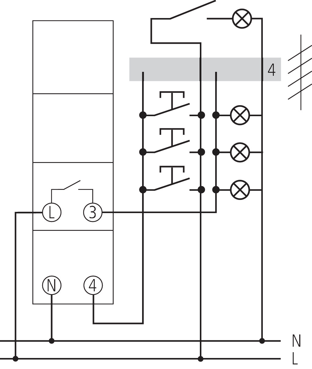 Diagram koneksi ELPA 8 dengan empat kawat